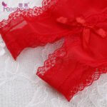 Lace Crotchless Tie‑Side Thong Lingerie with Rose Decoration, Easy‑Access Design - Image 2