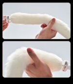Gradient‑Color Faux‑Fur Fox Tail Butt Plug, Cosplay Anal Toy - Image 4