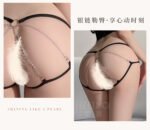 Title：Chain‑Decorated Open‑Crotch Backless Sheer Mesh Lingerie Panties, Easy‑Take‑Off Design - Image 4