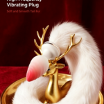 Gradient‑Color Faux‑Fur Fox Tail Butt Plug, Cosplay Anal Toy